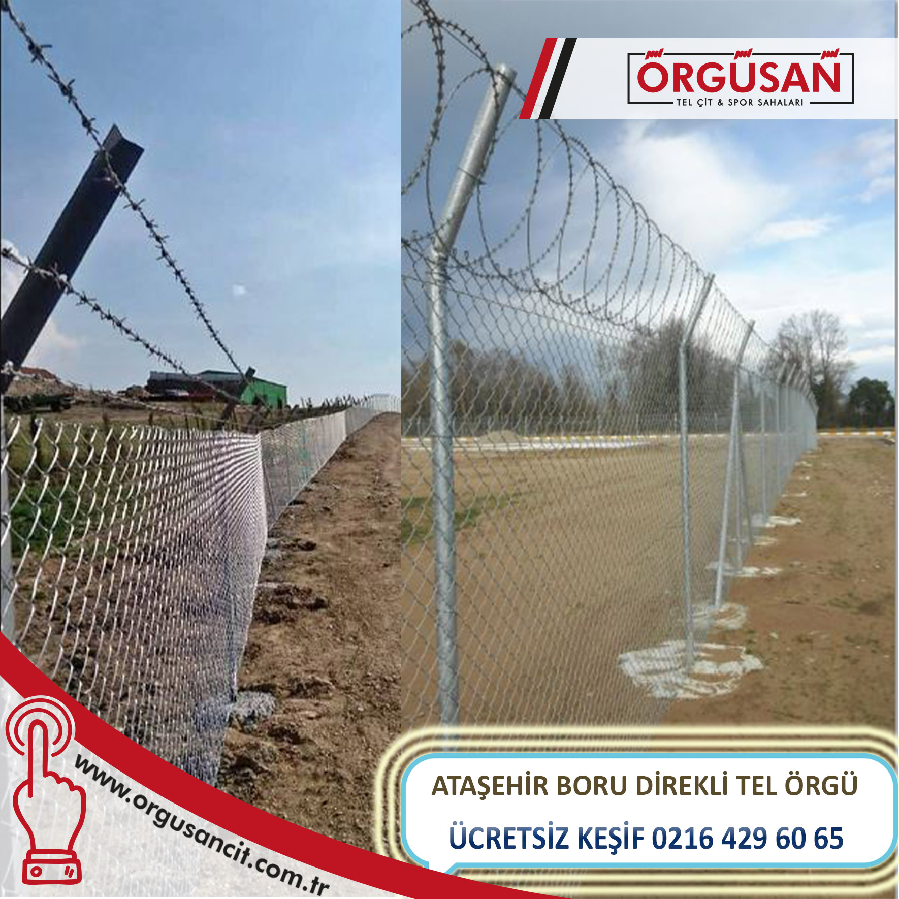 ATAŞEHİR BORU DİREKLİ TEL ÇİT