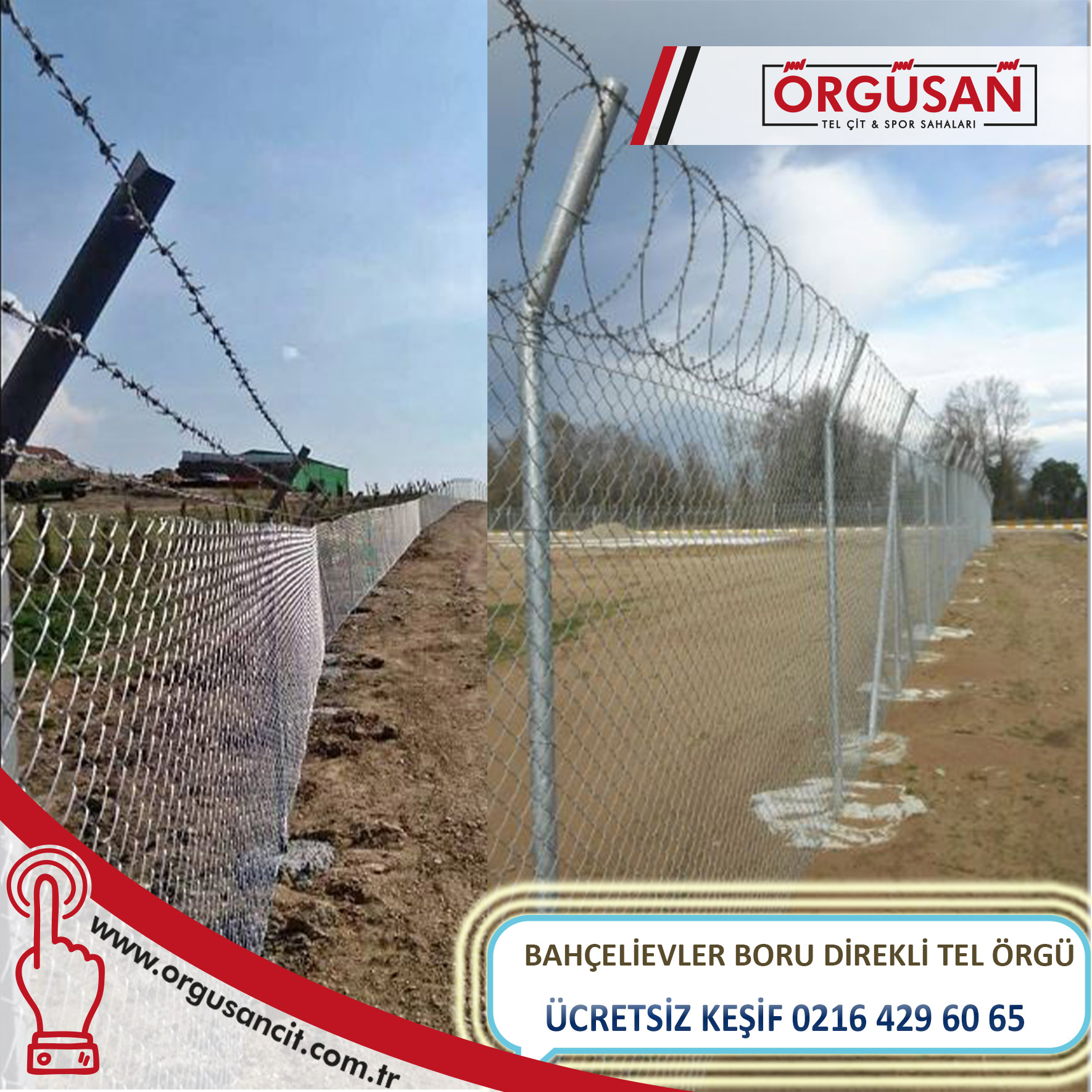 BAHÇELİEVLER BORU DİREKLİ TEL ÇİT